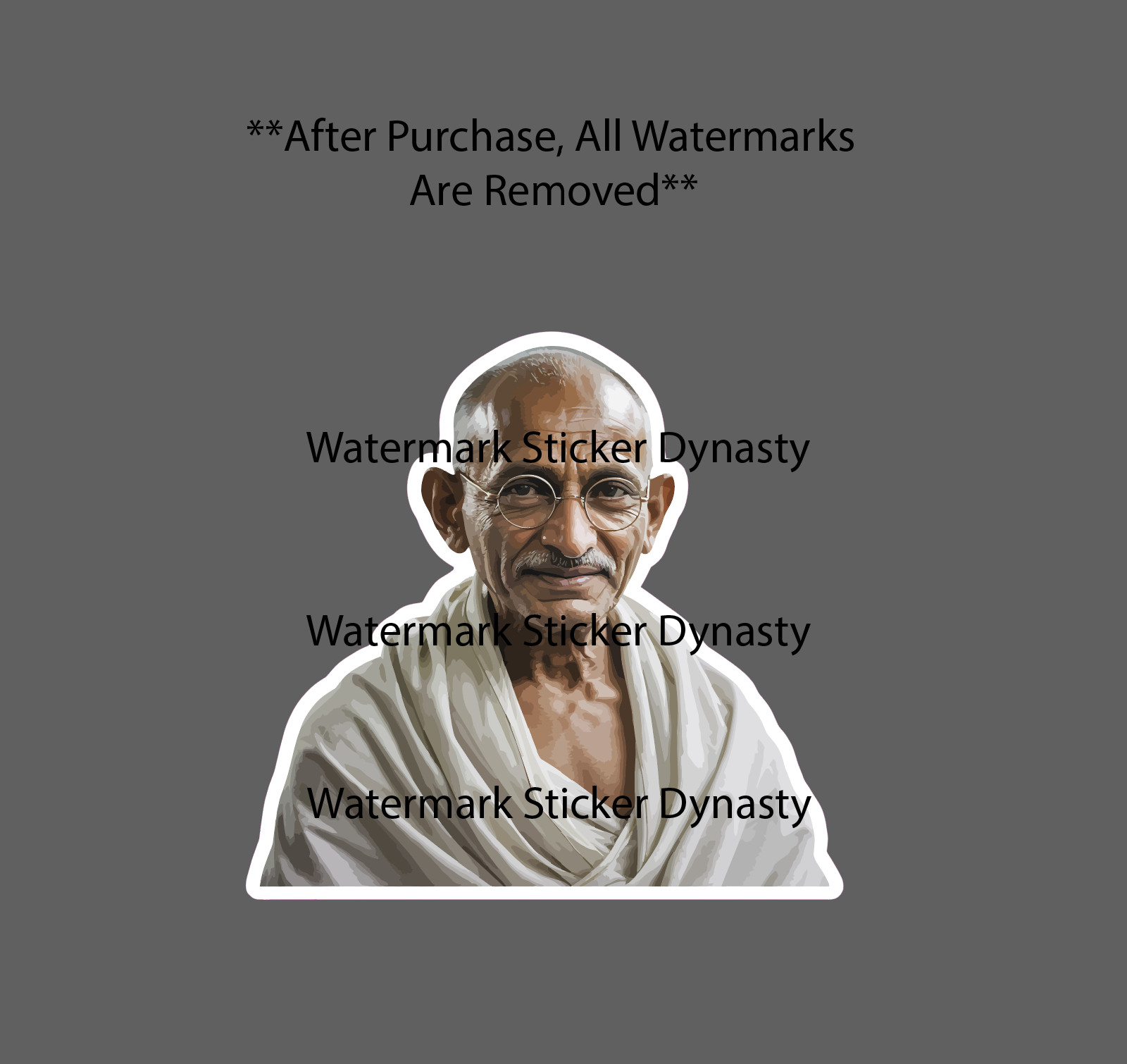 Mahatma Gandhi Sticker Waterproof Decal India Peace Protest Gift NEW