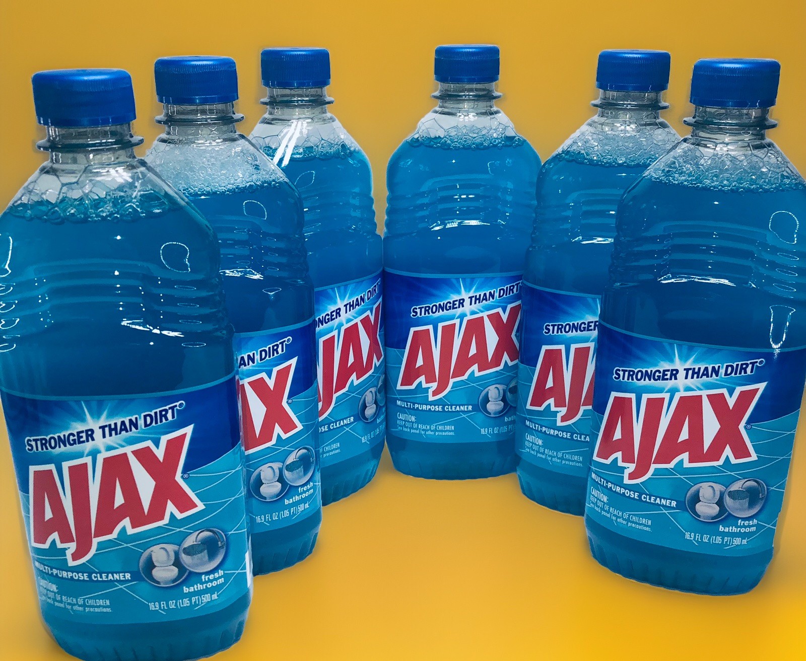 Ajax Lasting FRESH BATHROOM All Purpose Cleaner 16.9 oz ea No Residue 6 Bottles