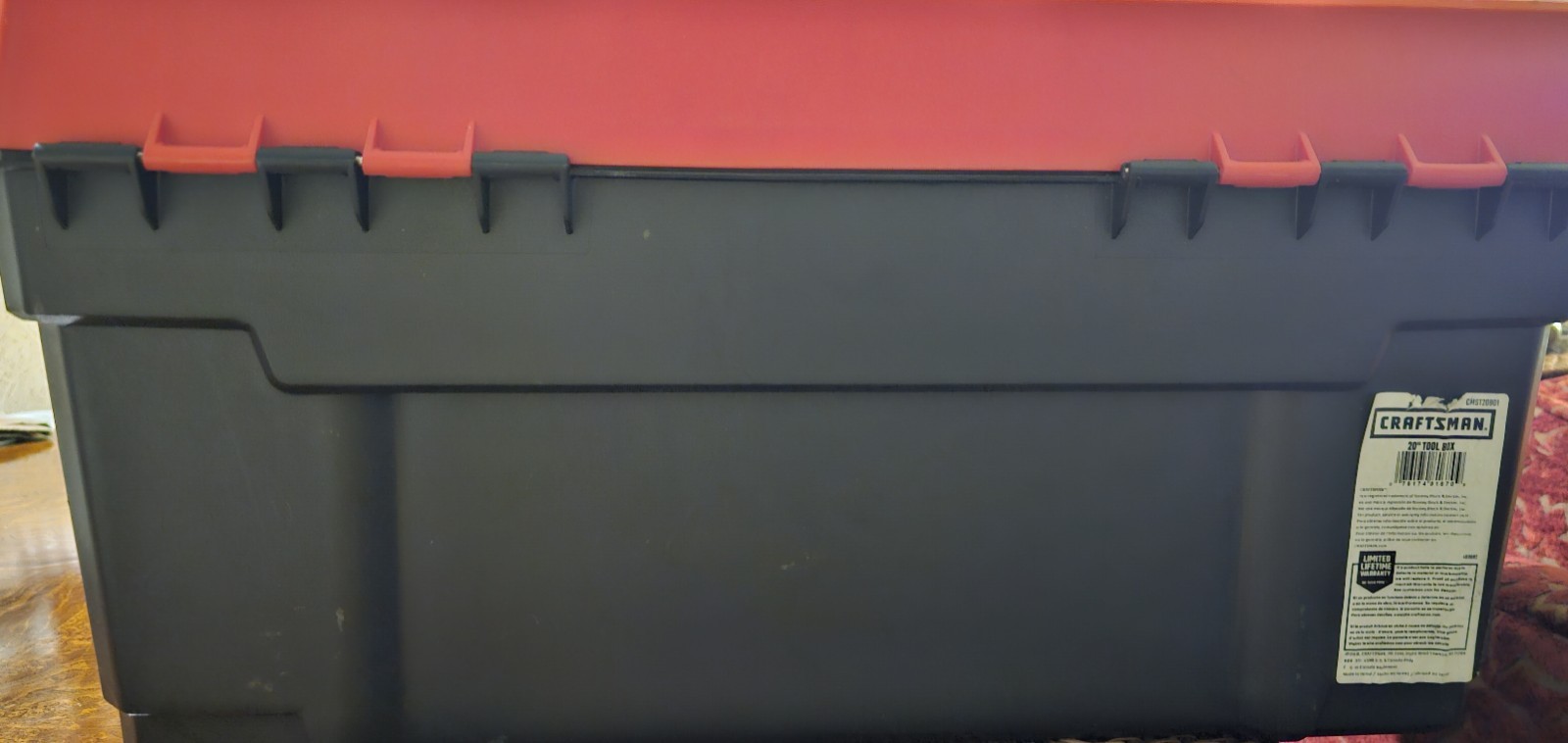 CRAFTSMAN 19.27-in W x 9.75-in H x 9.8-in D Red Plastic Tool Box