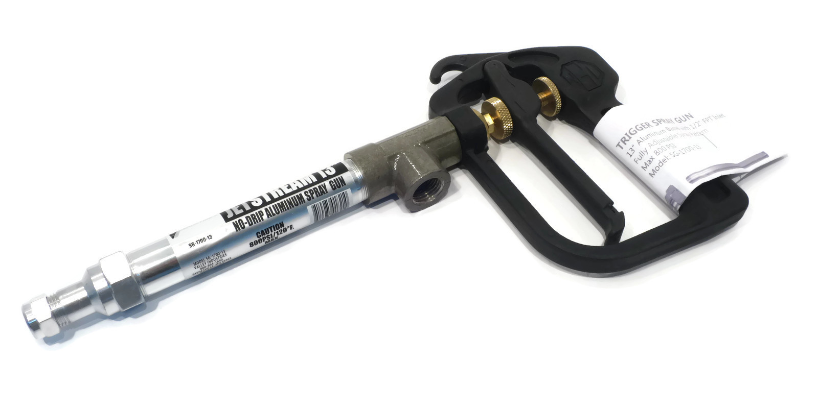 JetStream 13″ No-Drip TRIGGER SPRAY GUN with Aluminum Barrel – Industrial Use