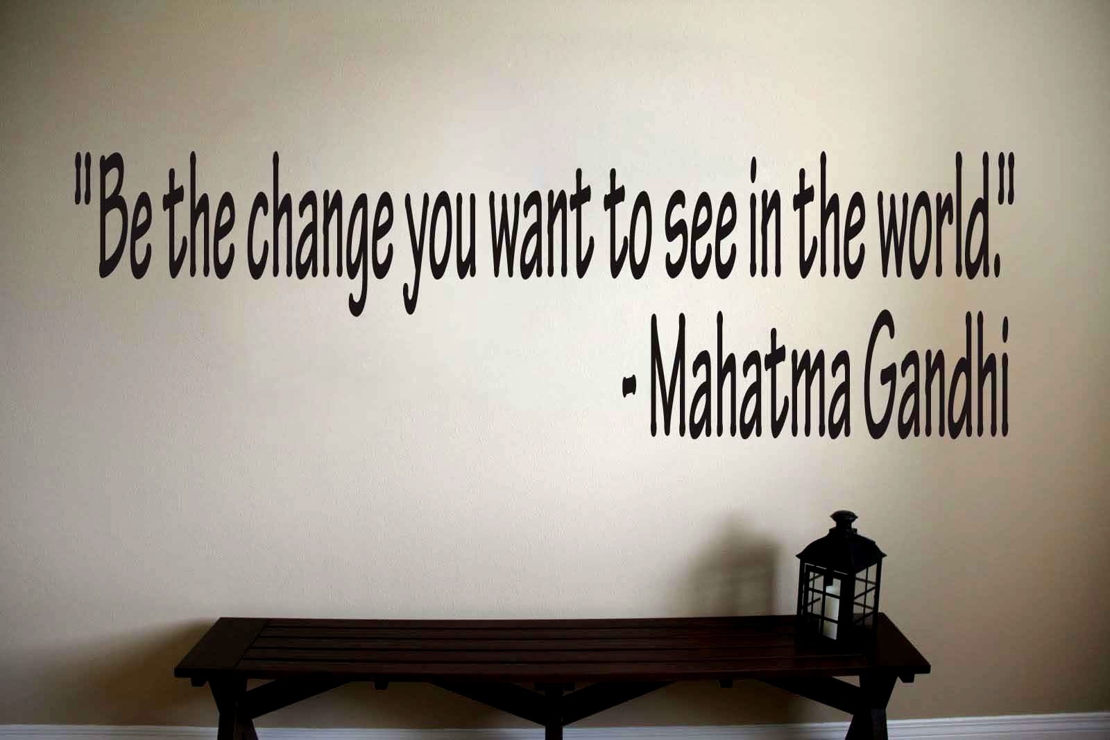 Mahatma Gandhi Inspirational Teacher Classroom Quote Vinyl Sticker Decal
