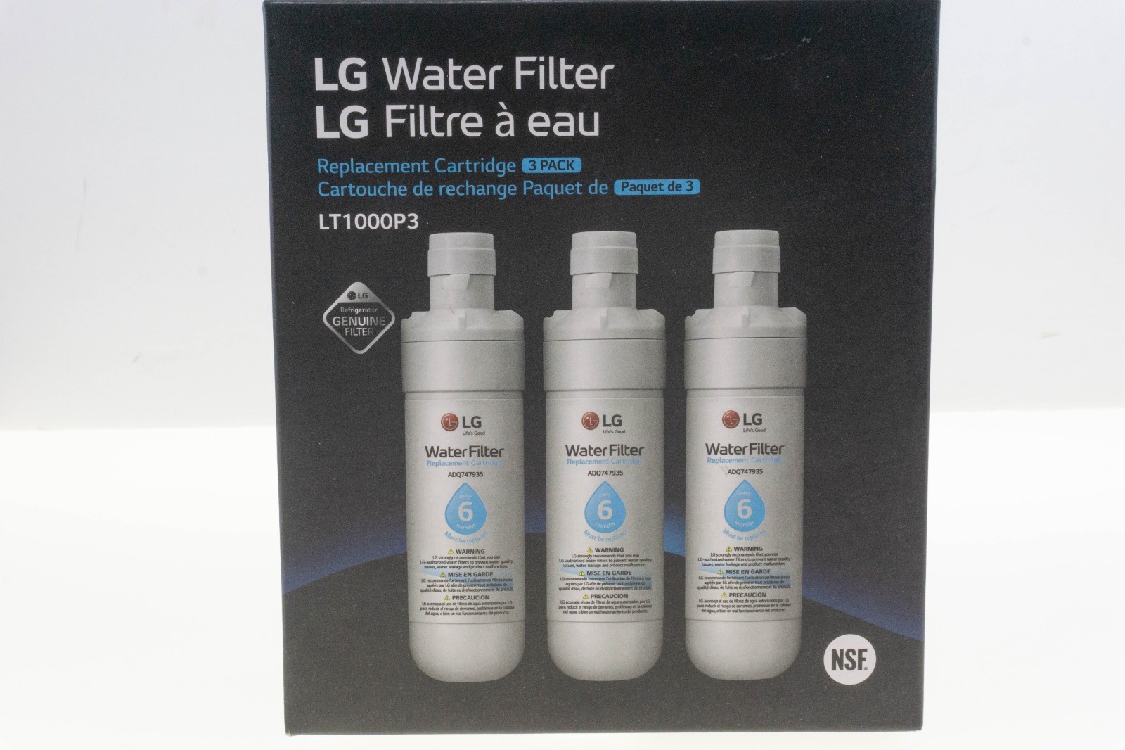 GENUINE OEM Water Filter LG LT1000P3 – 3 Pack New in Box ADQ747935 SEALED