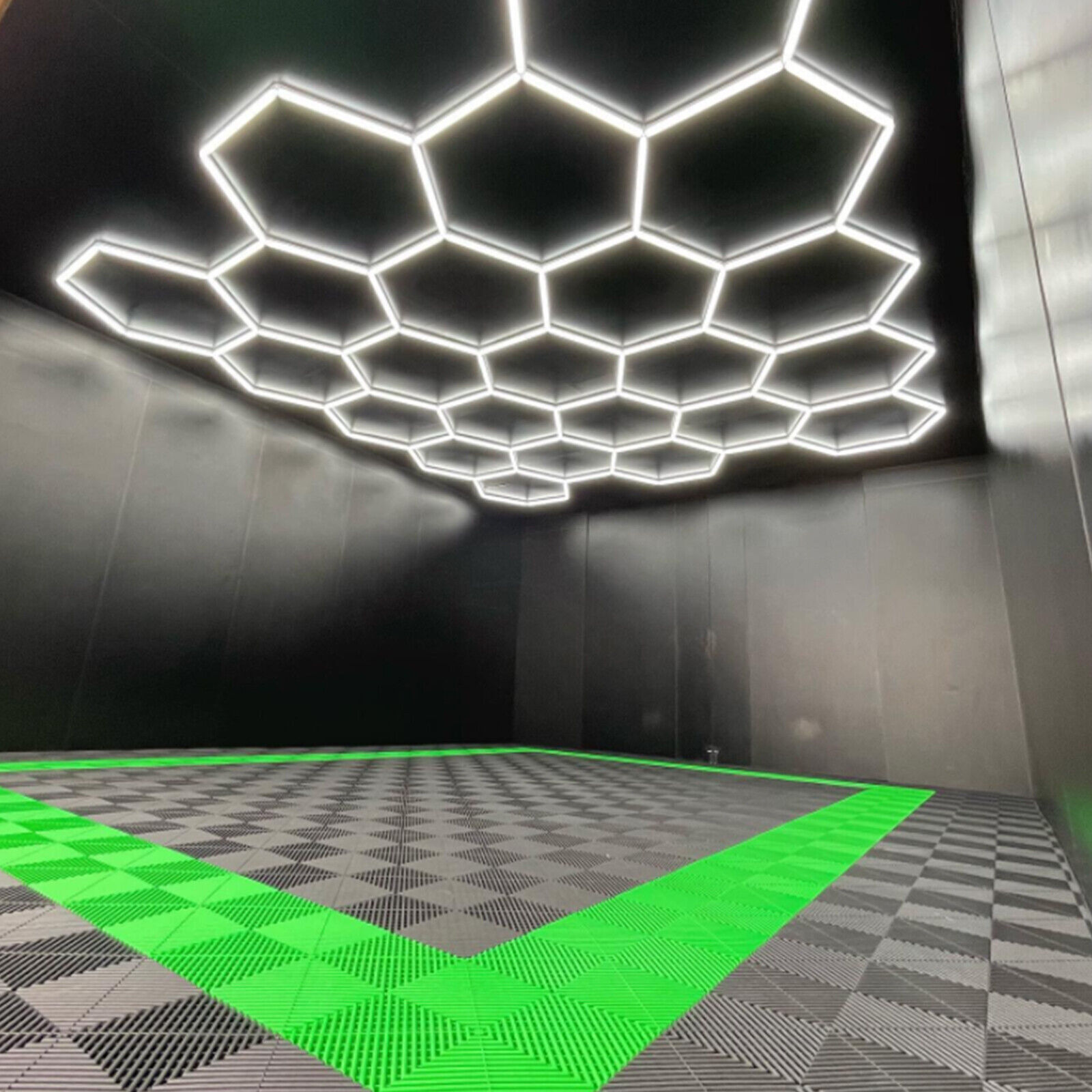 Car Detailing LED Shop Light Honeycomb Hexagon for Workshop Garage Warehouse Gym