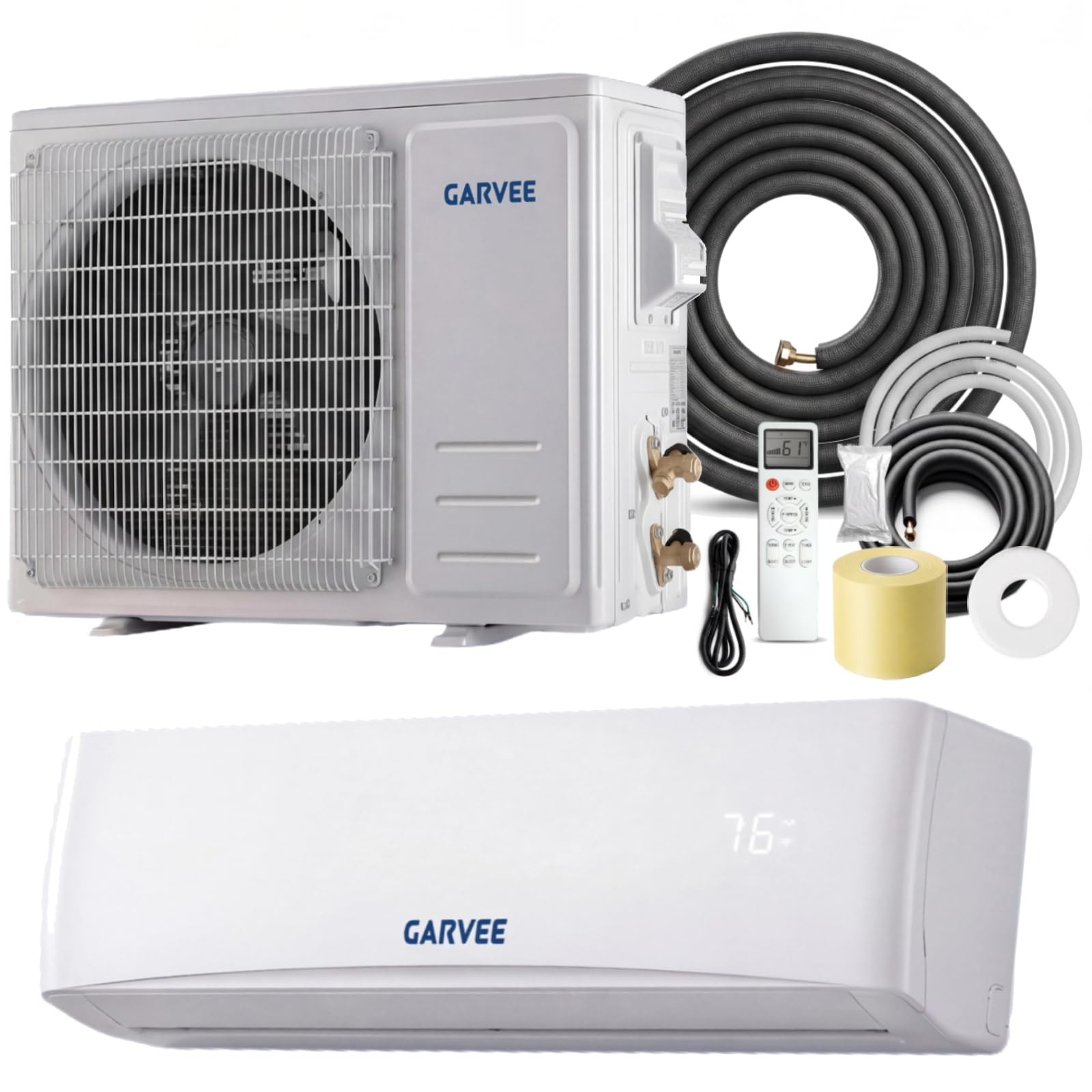 12000 BTU Mini Split Air Conditioner & Heater Ductless 17 SEER2 750 Sq. Ft 115v
