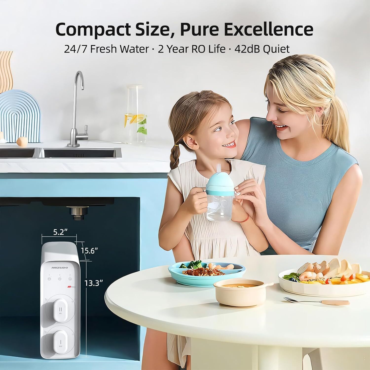 【99% NEW】Reverse Osmosis System, 600 GPD,8 Stage Tankless Under Sink w/2 Filters