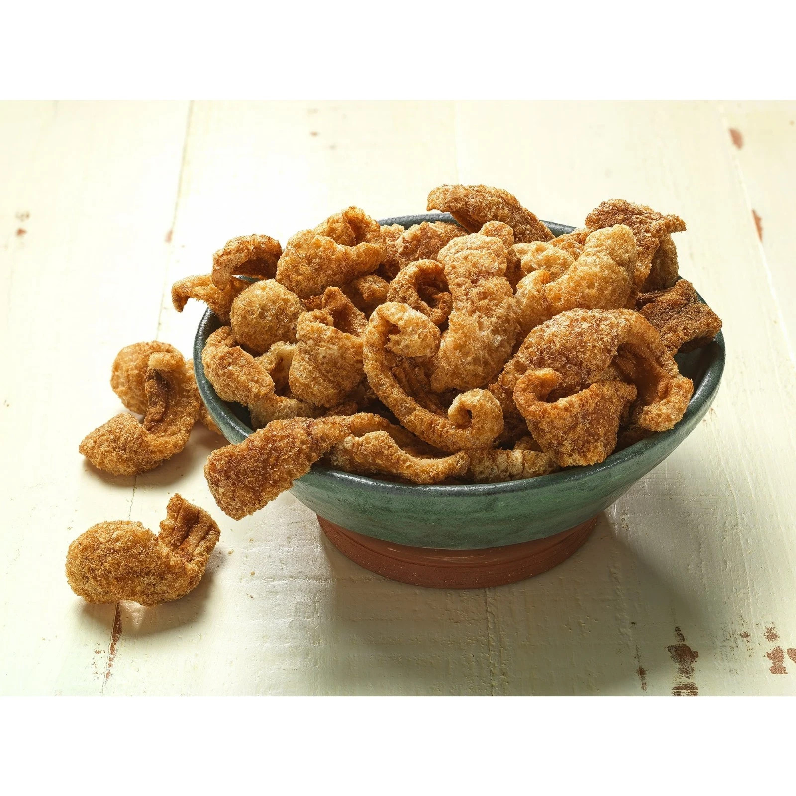 Mac’s Chicharrones Golden Cracklin Curls, Fried Pork Fat with Skin, 12 oz, 2Pack