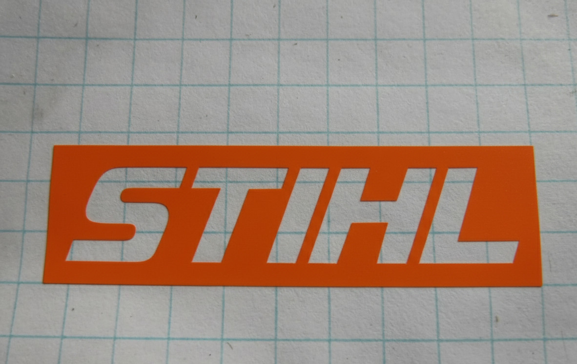 STIHL Full color bkgnd CUSTOM CHAINSAW LETTERING STICKER DECAL MULTIPLE SIZES!!@