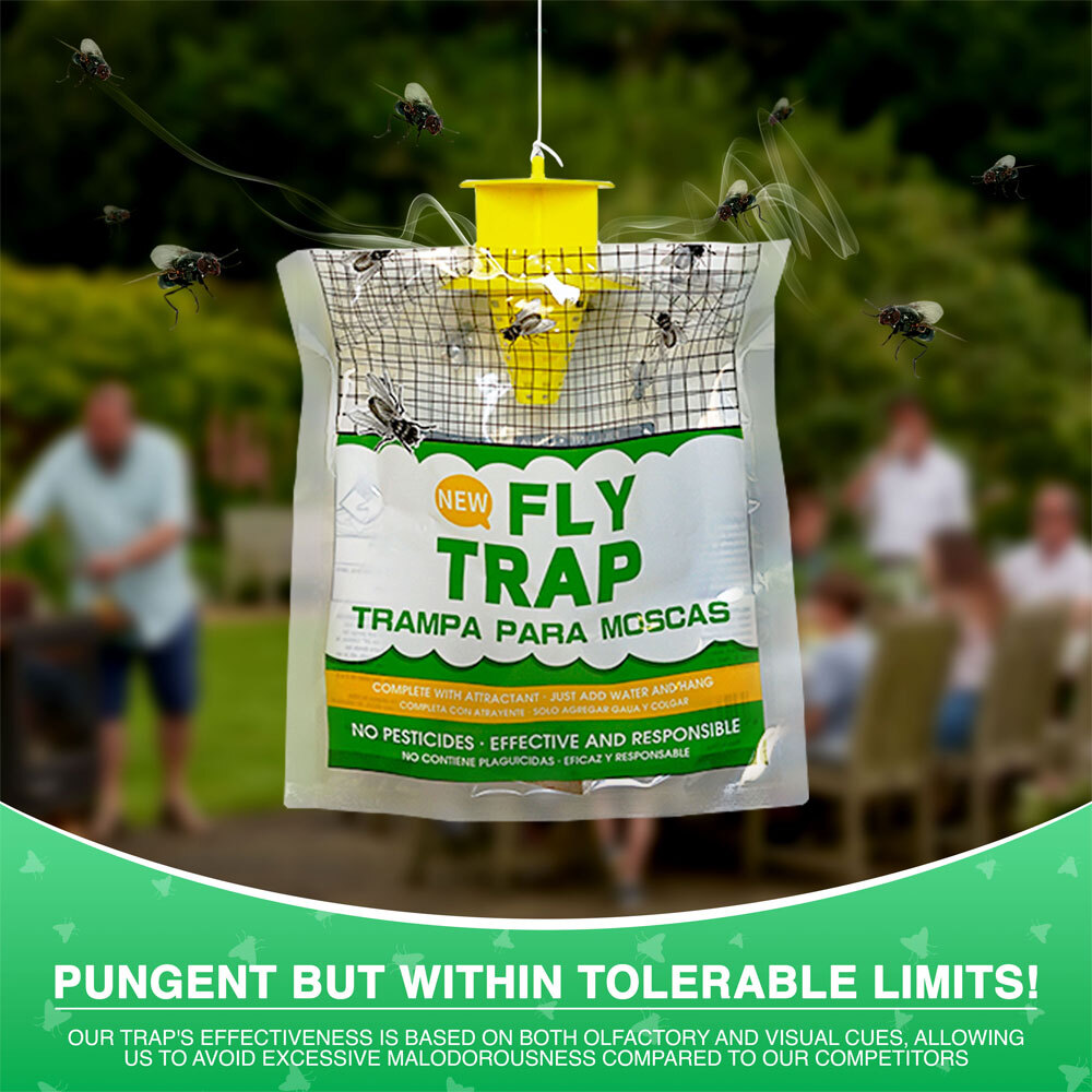 outdoor disposable fly traps to keep outdoor ranches free from annoying fly