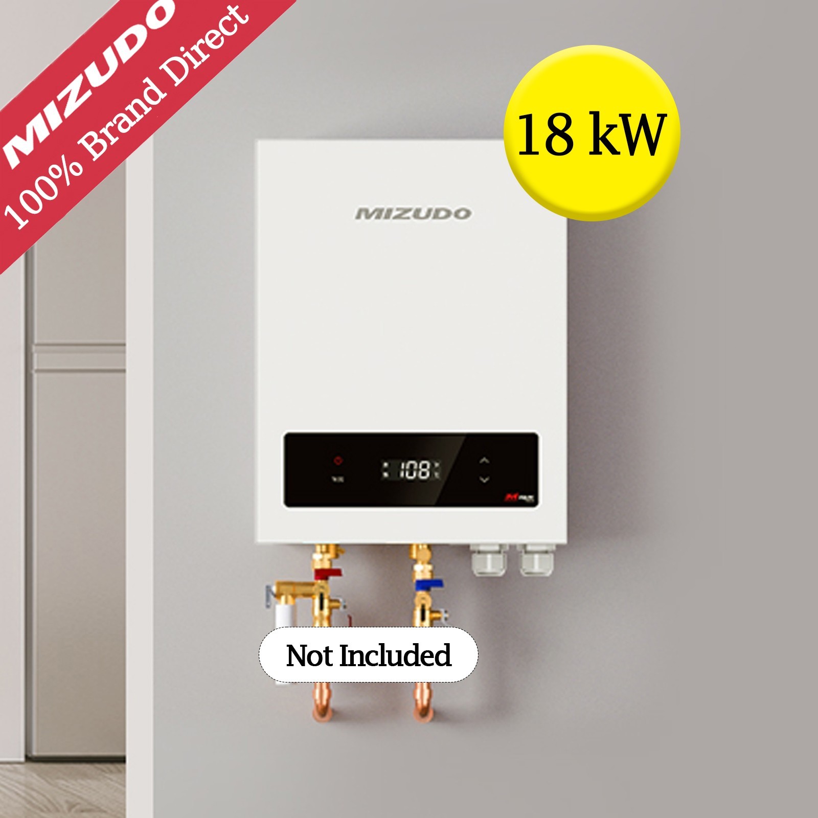 MIZUDO 18kW Tankless Water Heater Electric 240V Up to 4.2 GPM ETL Certified