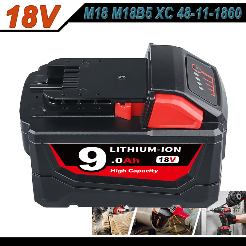 9.0Ah For Milwaukee M18 Lithium XC 18Volt Extended Capacity Battery 48-11-1860
