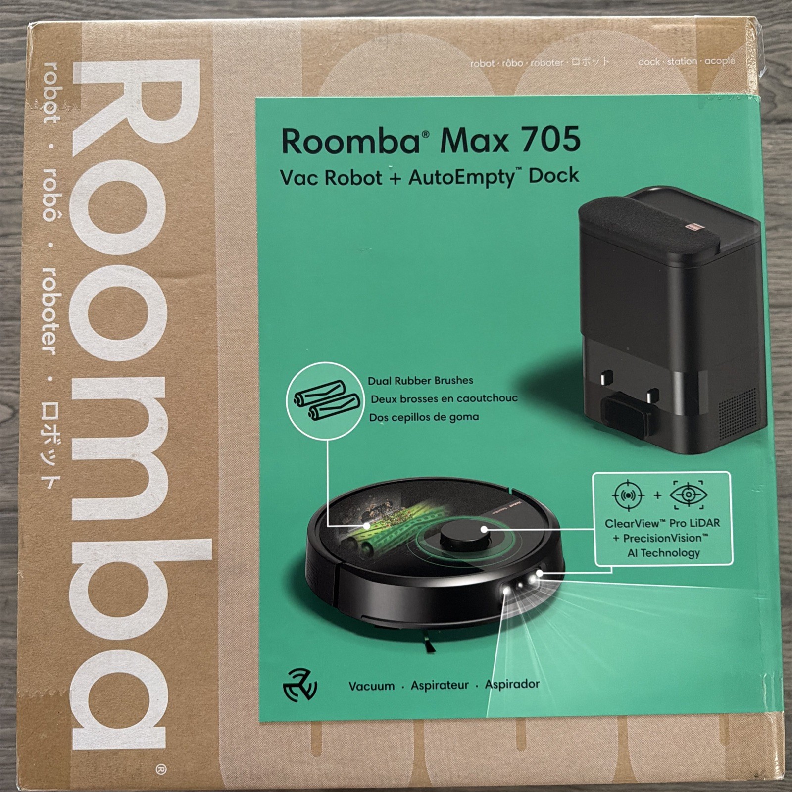 iRobot Roomba Max 705 Robot Vacuum + Auto Empty Dock LiDAR Navigation