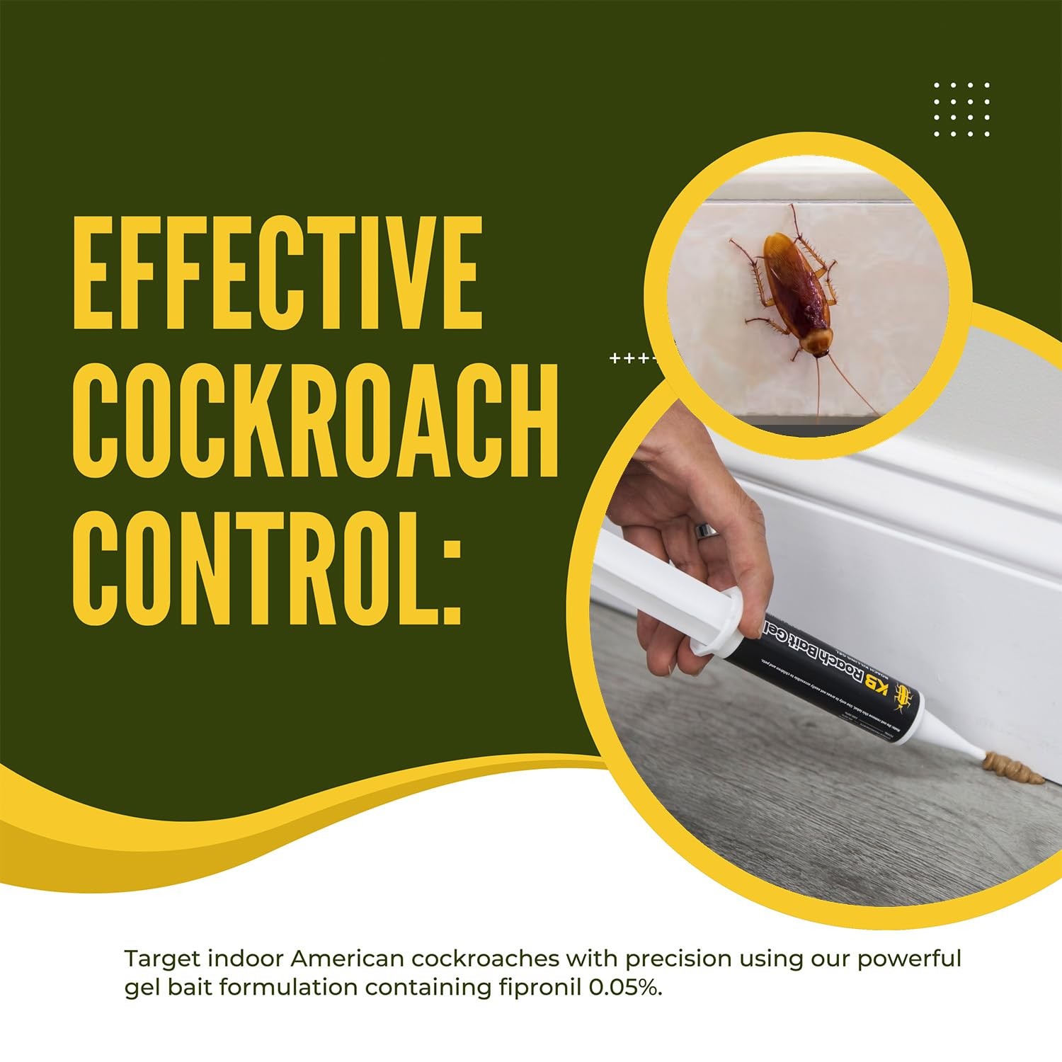 4PCS German Roach Killer Gel Bait Syringes Indoor Cockroach Treatment
