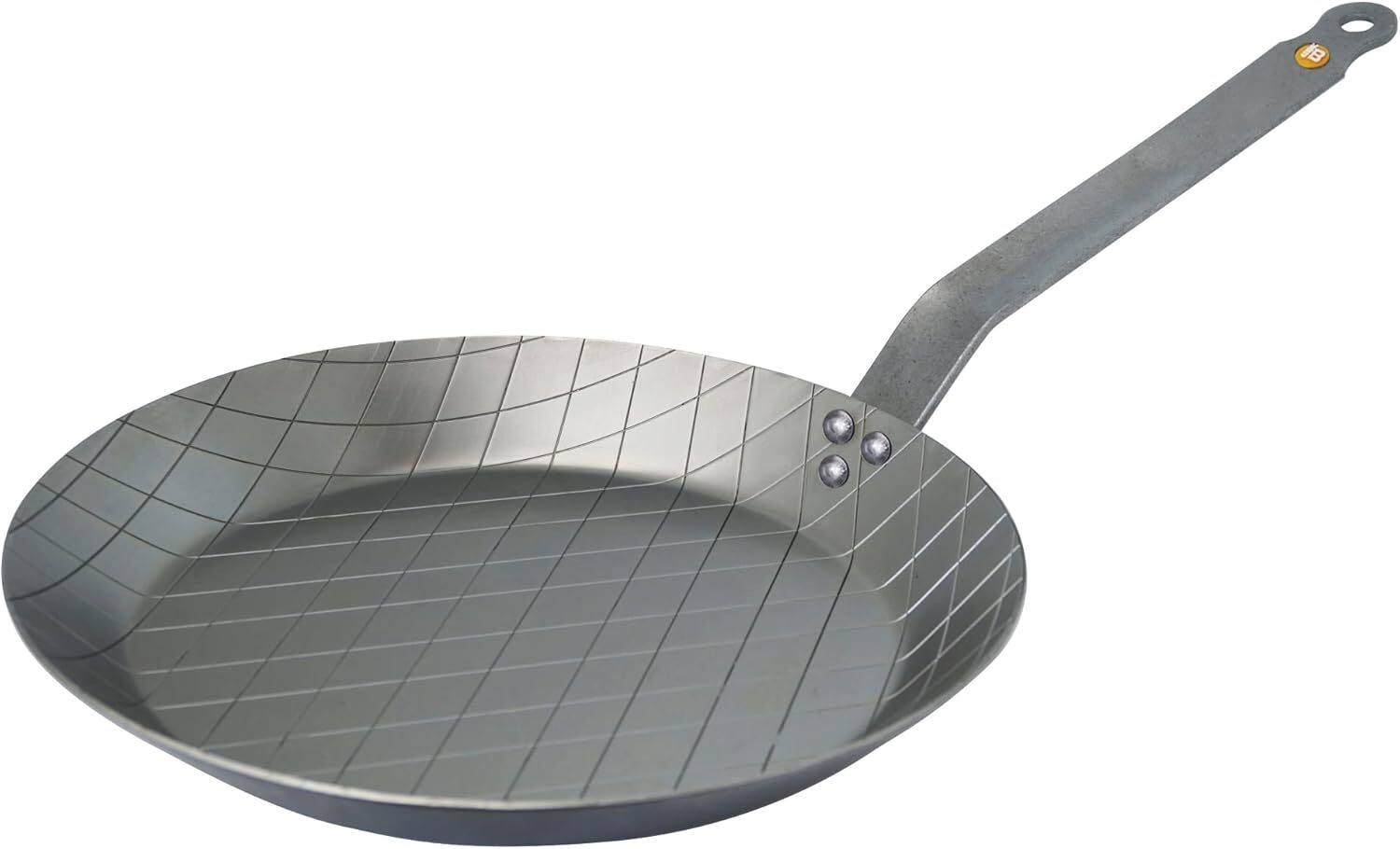 De Buyer 5616.24 Mineral B Round Carbon Steel Steak Nonstick Fry Pan, 9.5 inches