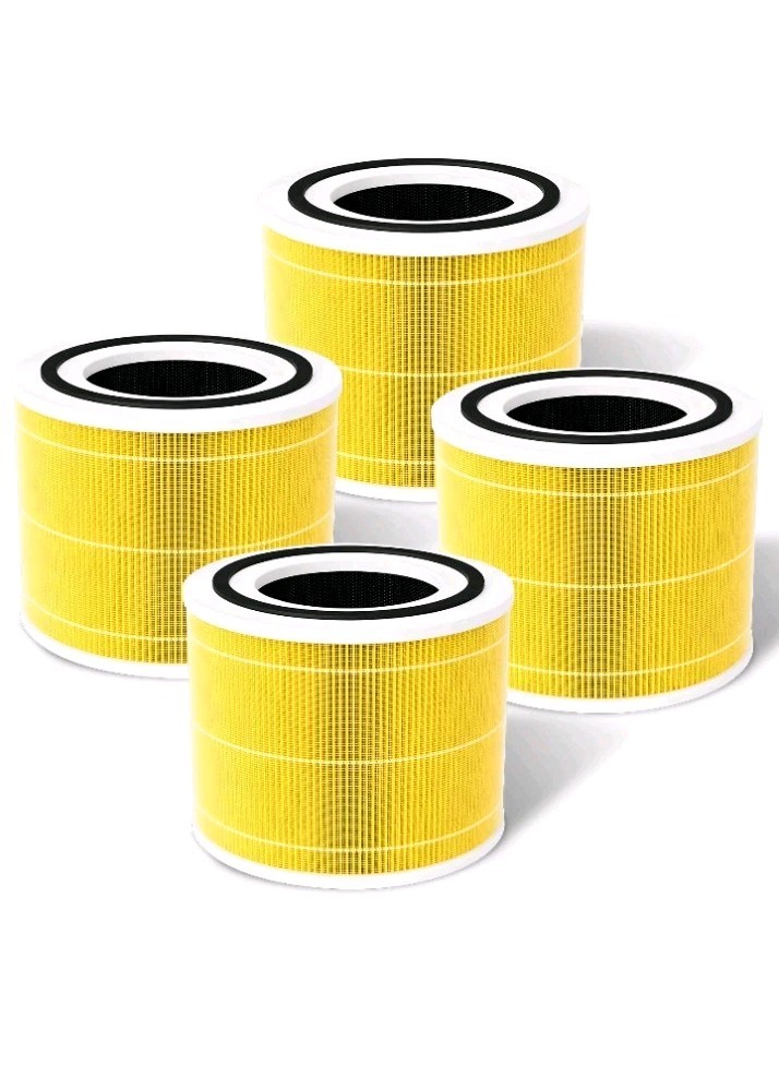 4PK Yellow Core 300 Pet Care Replacement Filter for LEVOIT Core 300 300-P 300S