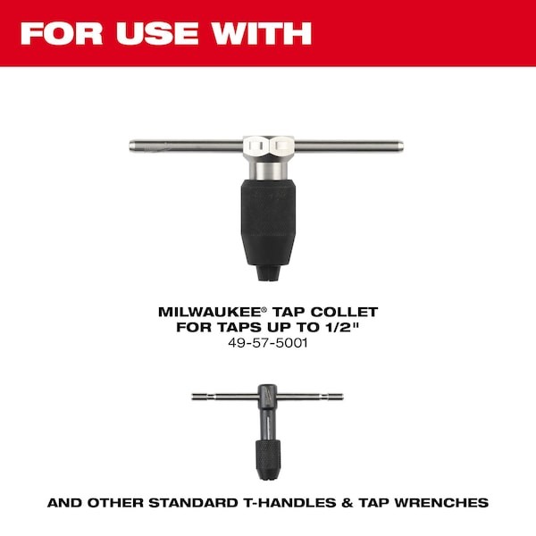 Milwaukee Tool 49-57-5141 Straight Flute Tap, M7x1, 2.5 In