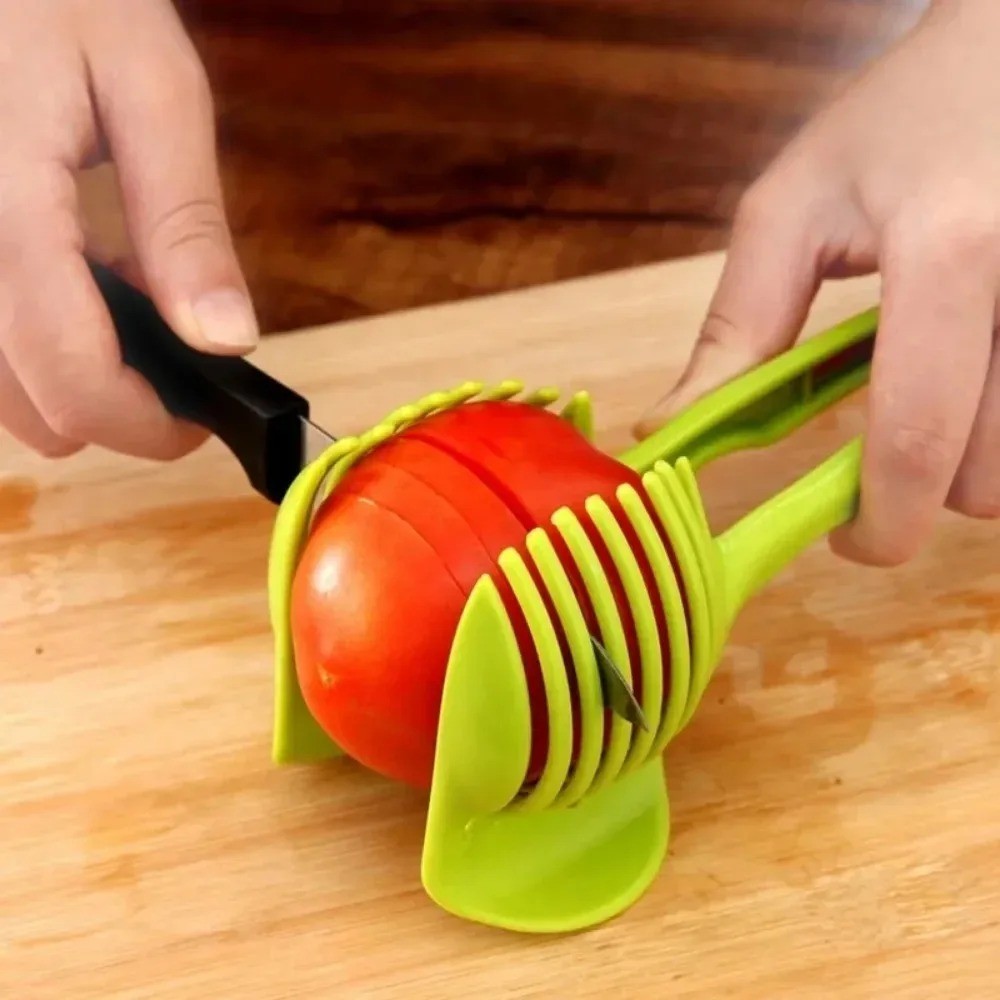 Handheld Fruit & Vegetable Slicer – Orange, Lemon, Tomato & Onion Cutter