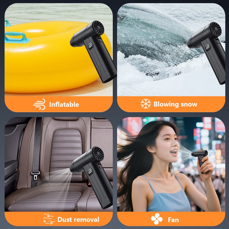 Portable Handheld Car Turbo Jet Fan Blower Cleaner Tool Auto Electric Air Duster
