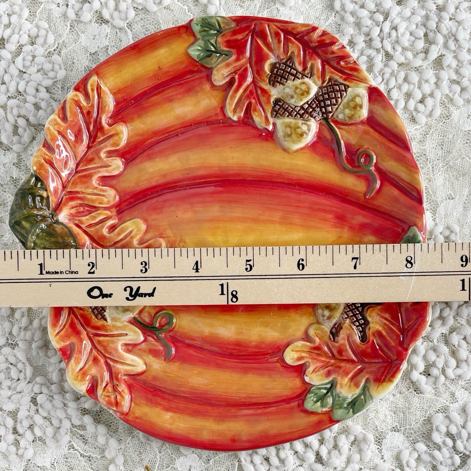 Certified International Fall Harvest Pumpkin Platter Large (approx. 13″ x 14″)