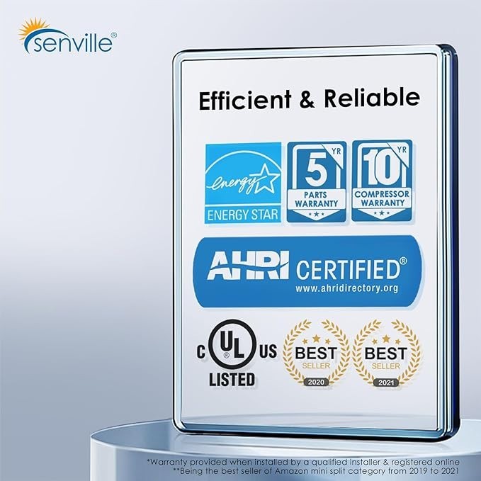 28000 BTU Dual Zone Mini Split Air Conditioner & Heat Pump (18000BTU + 9000BTU)
