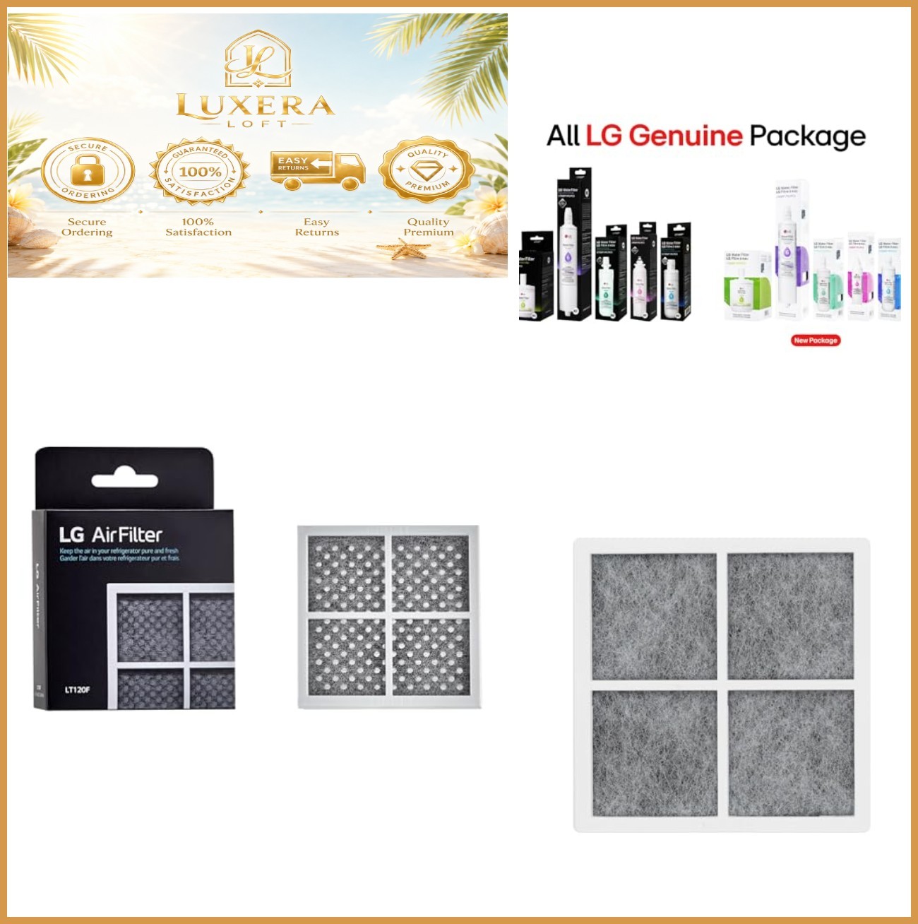 Refrigerator Air Filter Replacement 6 Month LT120F Odor Remover for Compatible