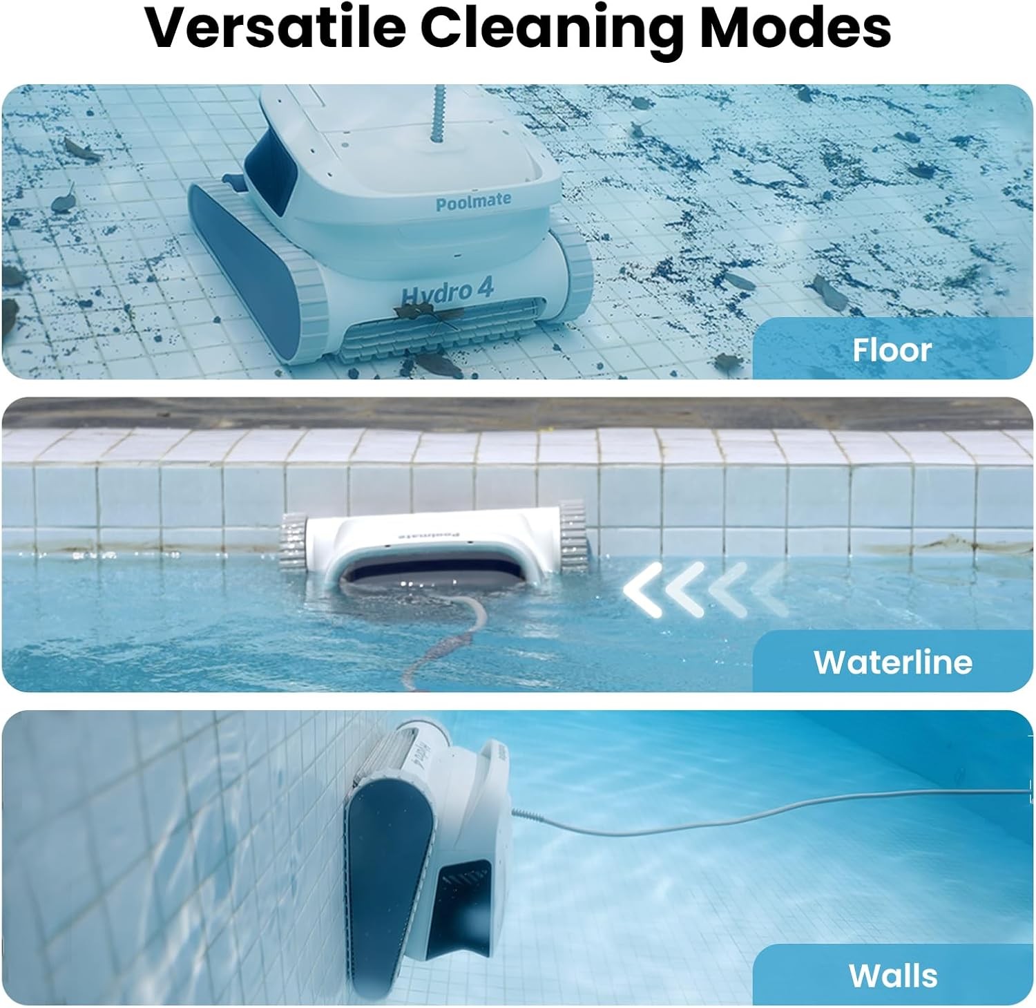Chasing Hydro 4 Cordless Robotic Pool Cleaner, Pool Cleaners for Inground Pools