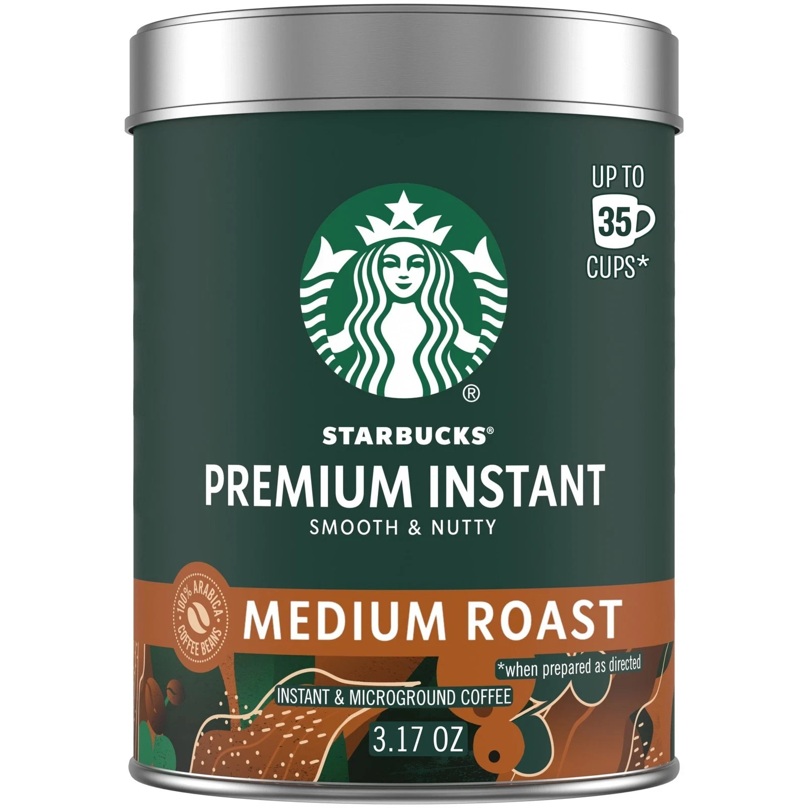 Starbucks, Instant Coffee, Premium Medium Roast, 3.17 oz, New
