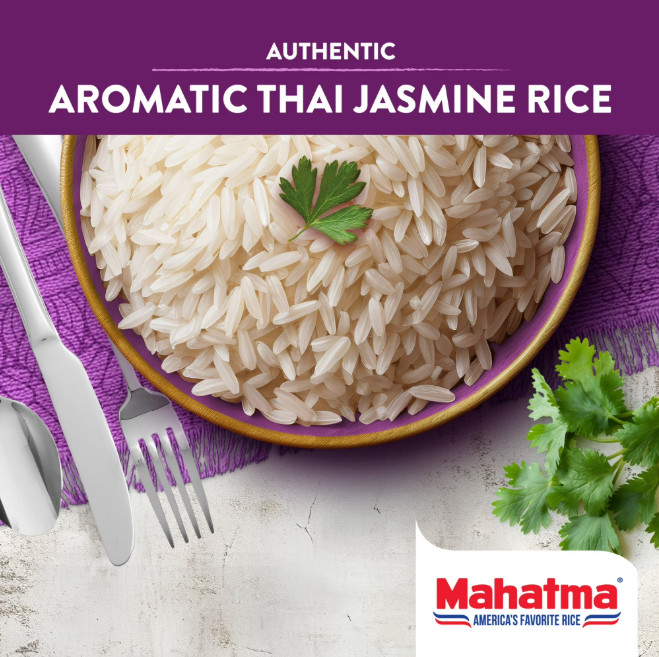 2 Bags Mahatma Jasmine White Rice, Thai Fragrant Long Grain Rice, 20 lb Bag