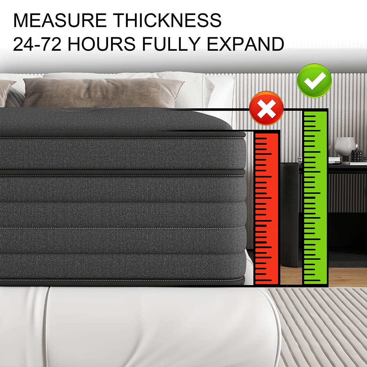 12/14 Inch Memory Foam Hybrid Mattress Pocket Spring Full Queen King in A Box
