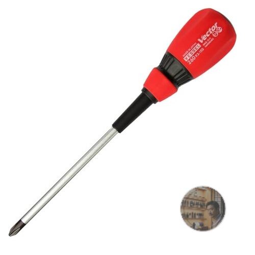 Vessel Vector Standard Phillips Screwdriver +2 150mm Large Grip B-260 New