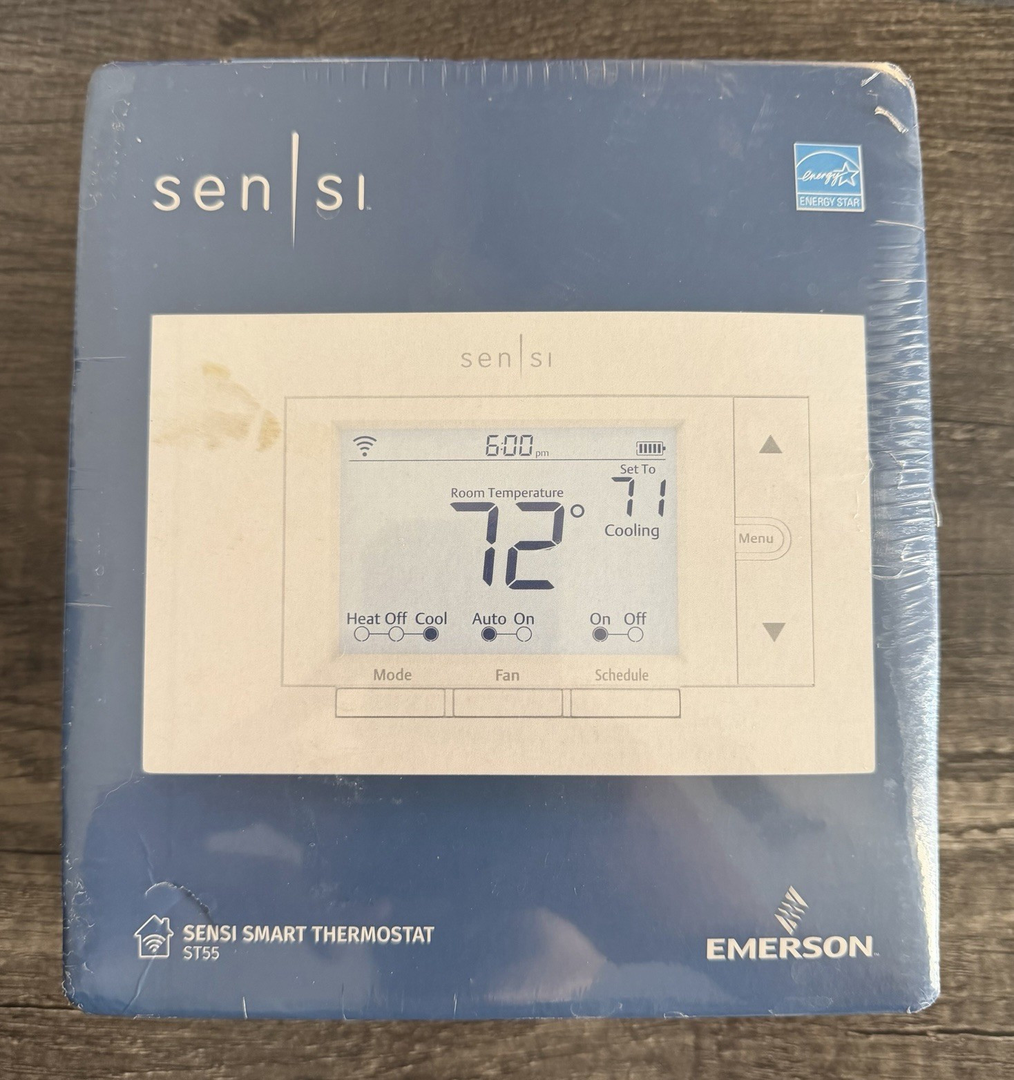Emerson Sensi ST55 Wi‑Fi Programmable Smart Thermostat, Alexa/HomeKit, White