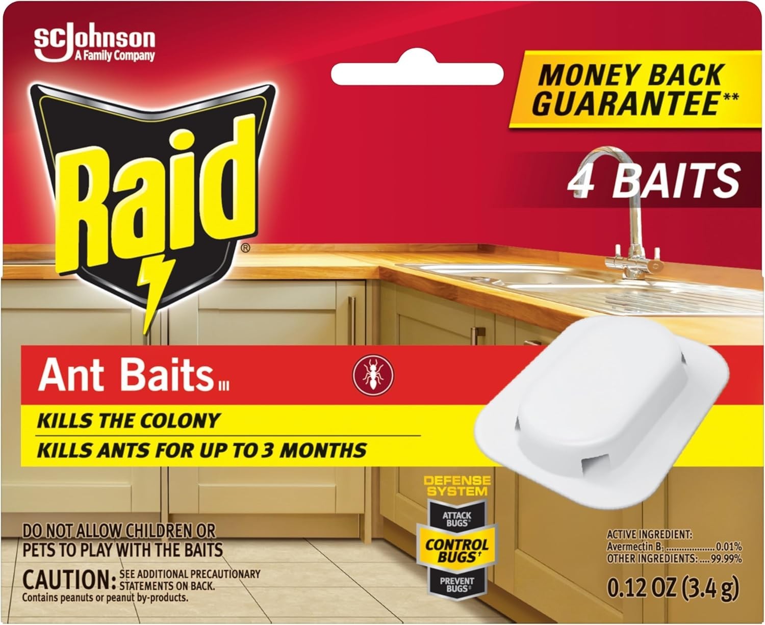 Ant Killer Bait 4 Count Outdoor Indoor Tray Traps Ready To Use For 3 Months