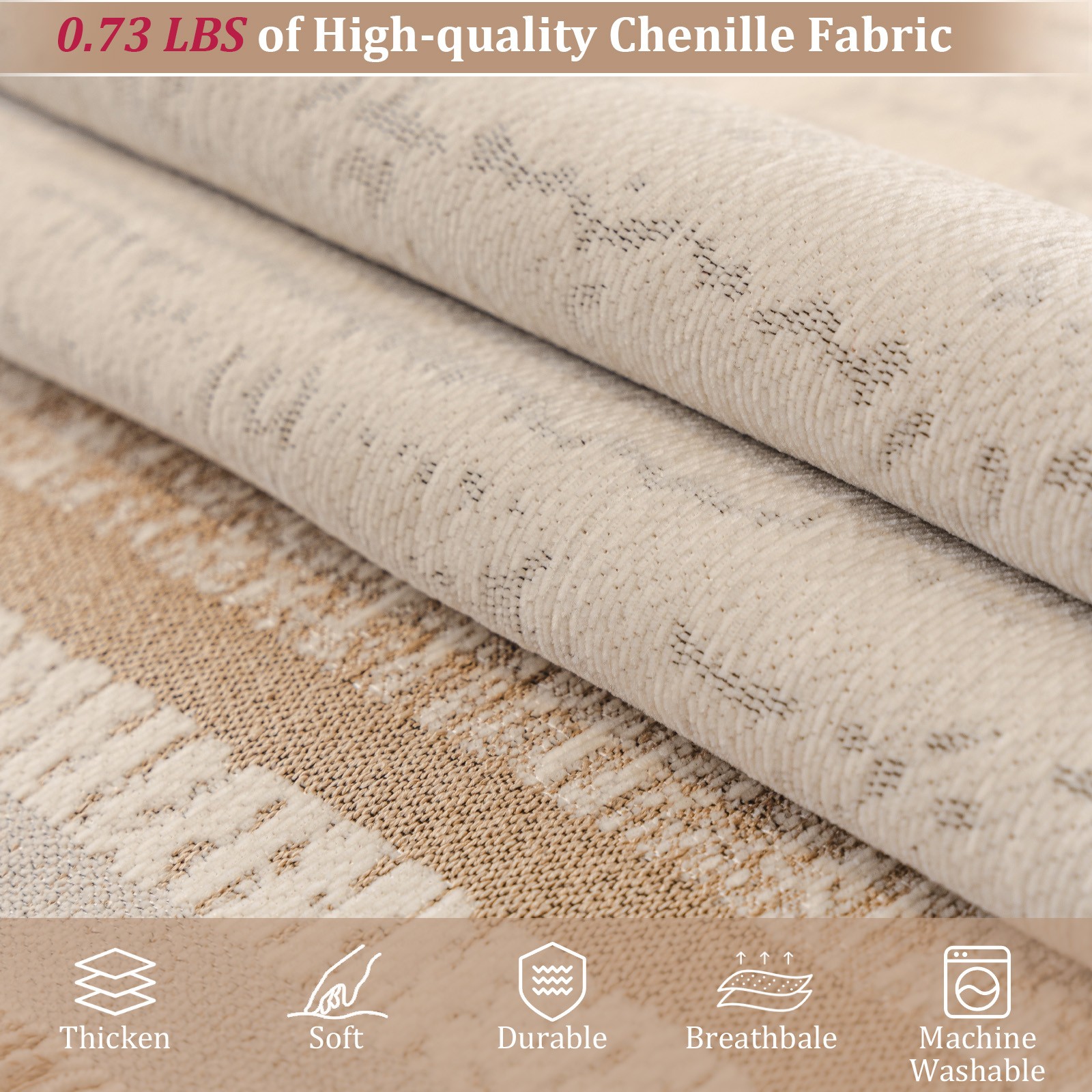 Ultra Soft Chenille Couch Cover Throw Blanket Textured Sofa Slipcover w/ Tassels