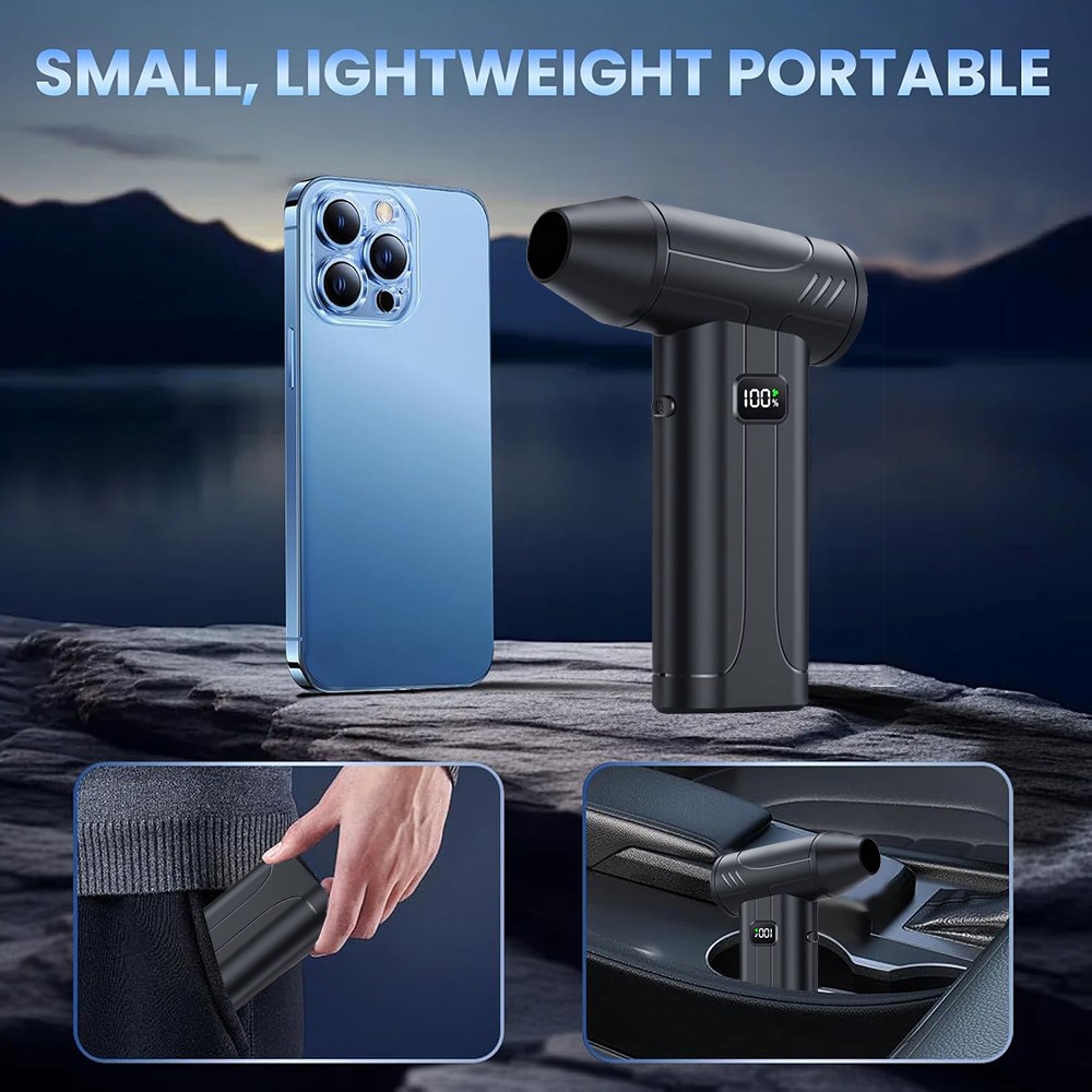 Portable Handheld Car Turbo Jet Fan Blower Cleaner Tool Auto Electric Air Duster