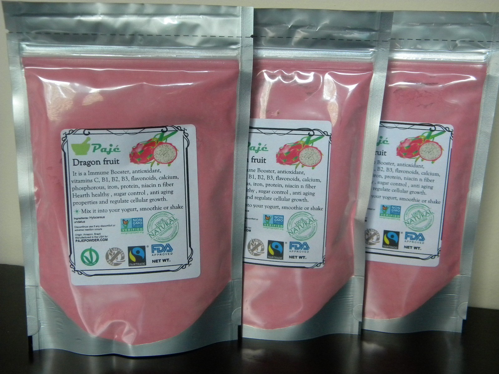 DRAGON FRUIT PINK powder 8oz 16oz 1lb 32oz 2lb 4lb 10lb 55lb FREEZE DRIED PAJE