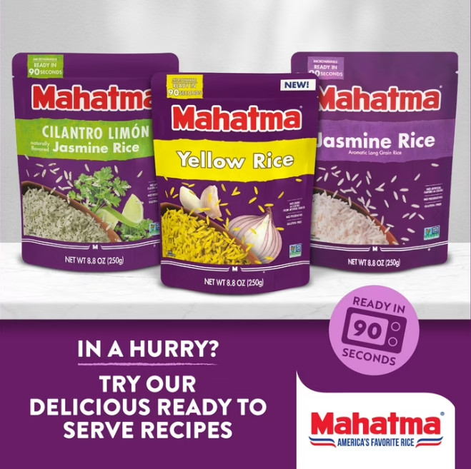 2 Bags Mahatma Jasmine White Rice, Thai Fragrant Long Grain Rice, 20 lb Bag