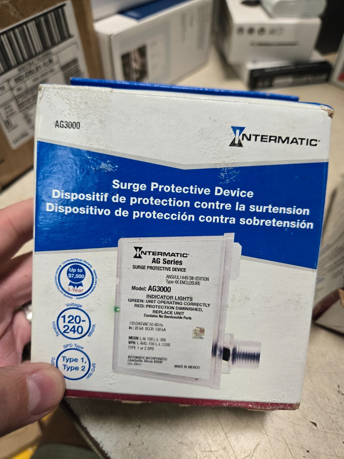 Intermatic AG3000 120/240 VAC Universal HVAC Surge Protective Device SEALED