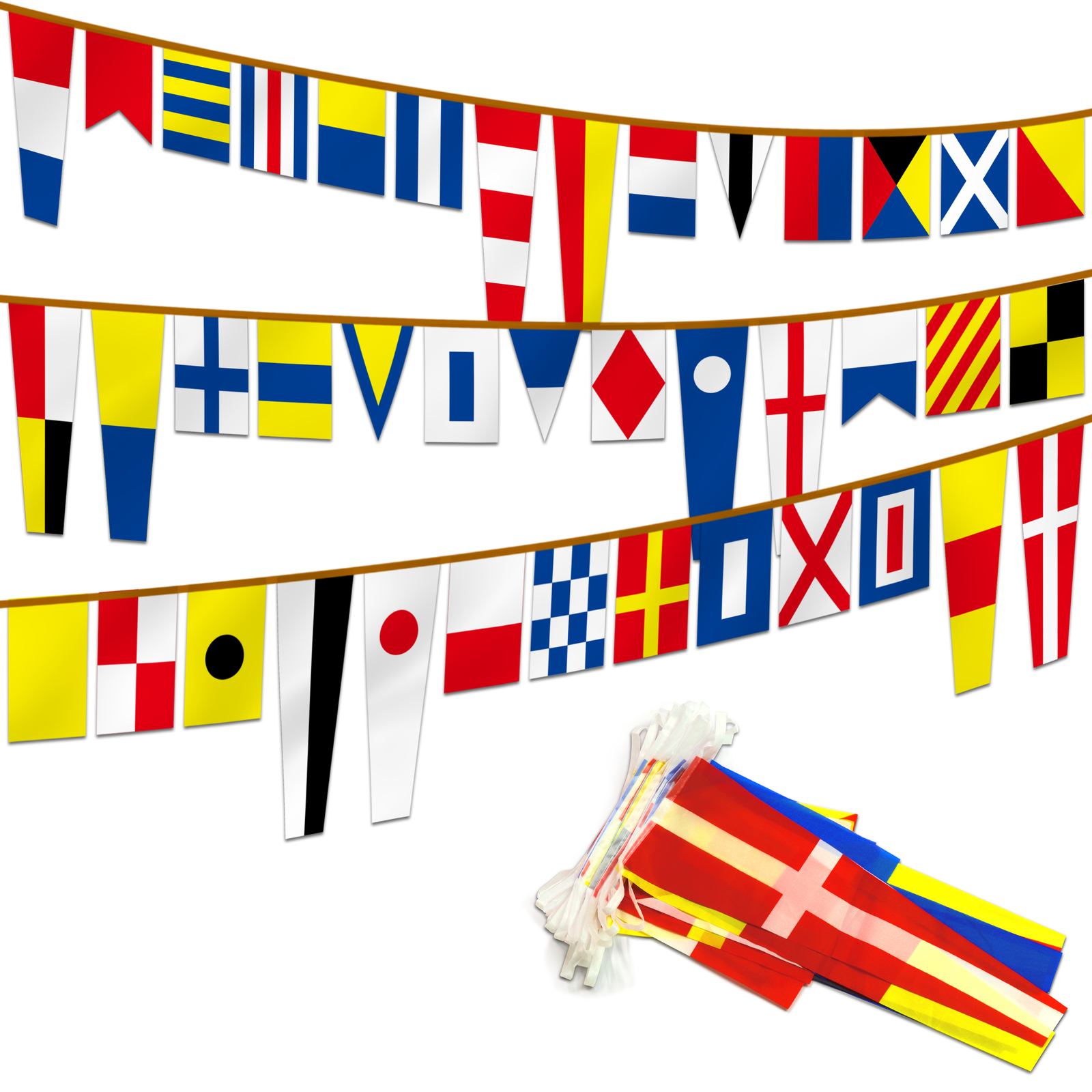 Anley International Maritime Signal Code String Flags Set of 40 Flags