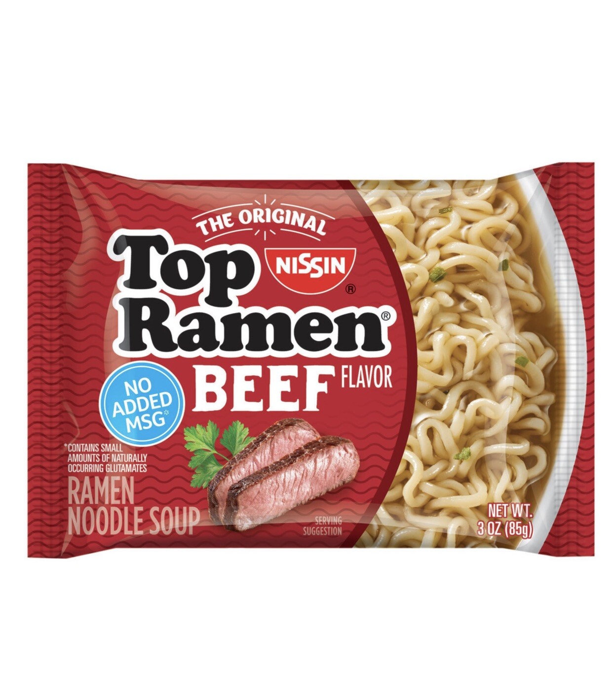 Nissin Top Ramen, Beef Flavor 3 oz.,Total 96 ct. Guaranteed Fresh
