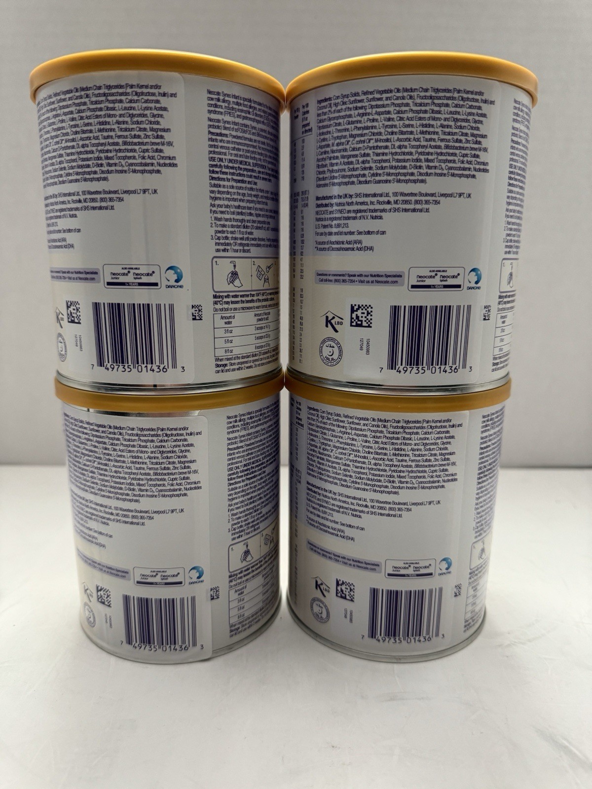 Neocate Syneo 14.1 Oz Lot Of 4 Exp April 2027