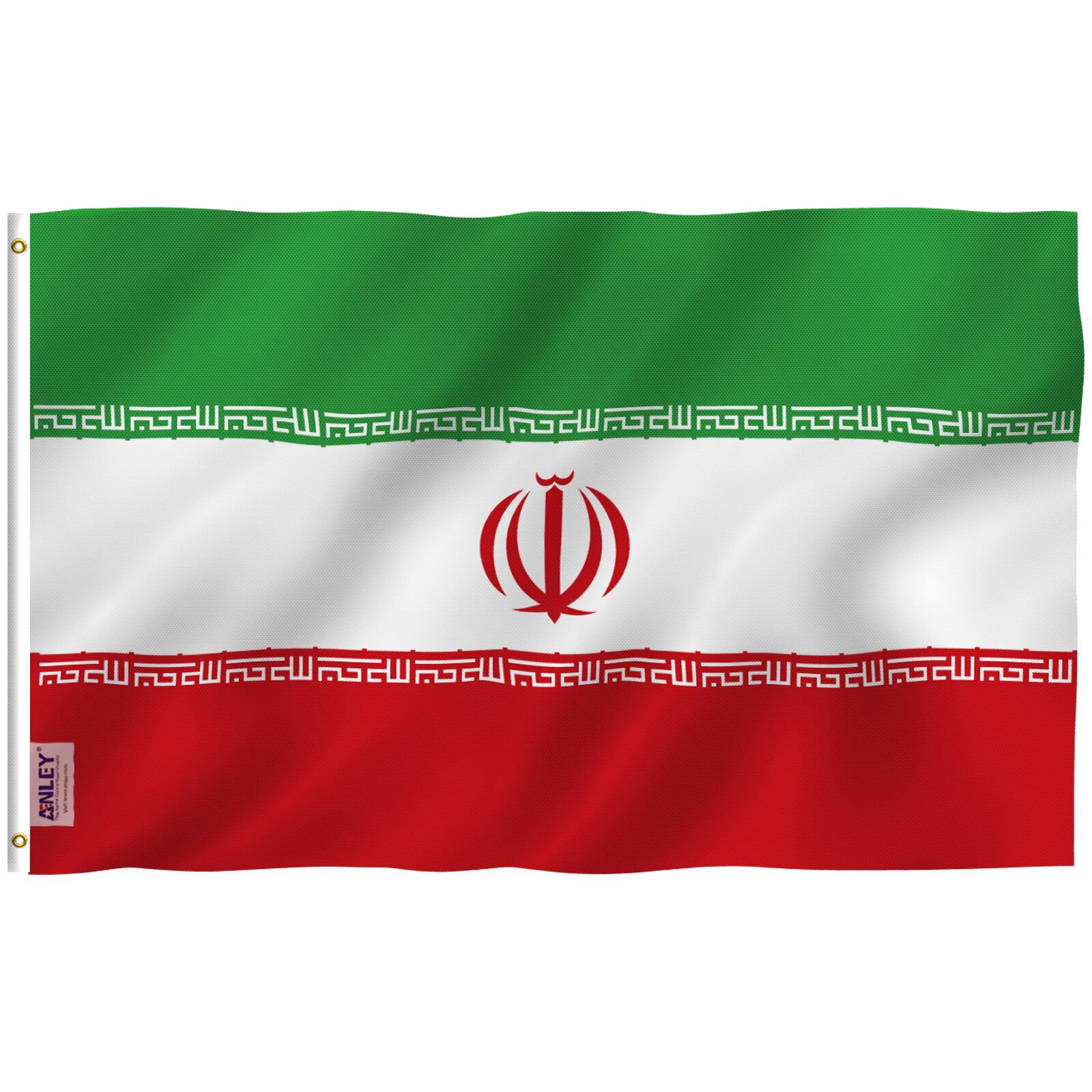Anley Fly Breeze 3×5 Feet Iran Flag – Islamic Republic of Iran Flags Polyester