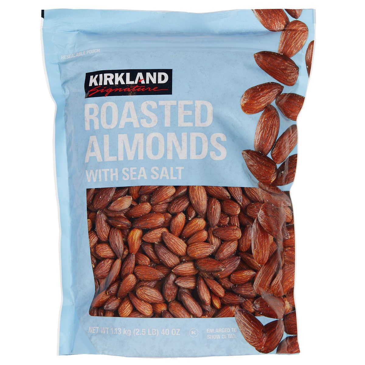 Kirkland Signature Roasted Almonds With Sea Salt, 2.5 lbs