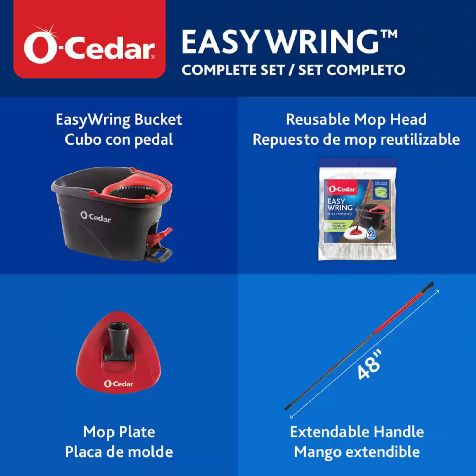 O-Cedar Easywring Floor Cleaning System with Bucket and Microfiber Spin Mop