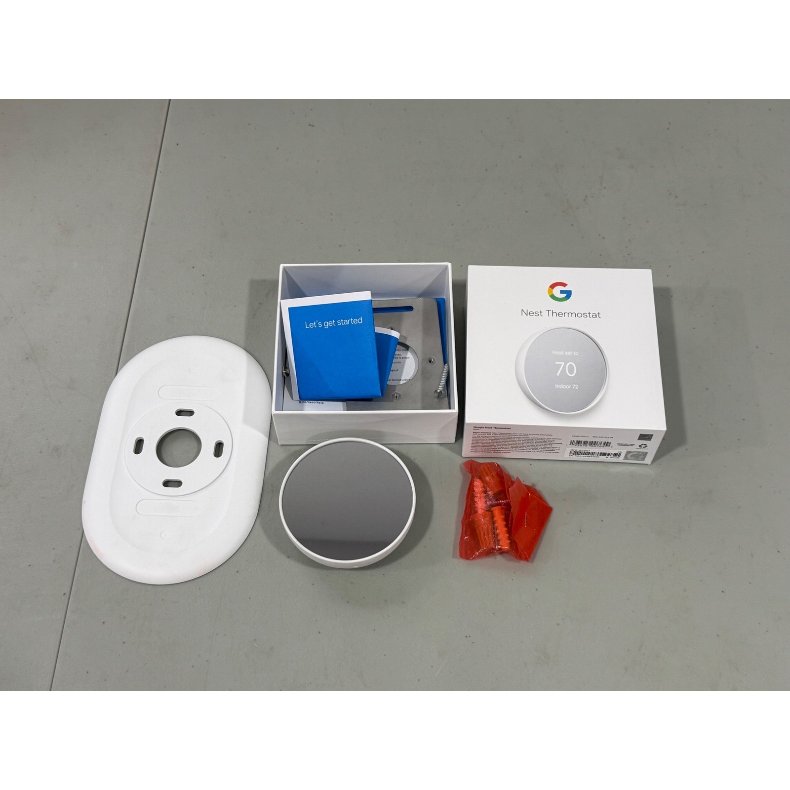 Google Nest Thermostat Snow Smart Wi-Fi Programmable G4CVZ GA01334-US