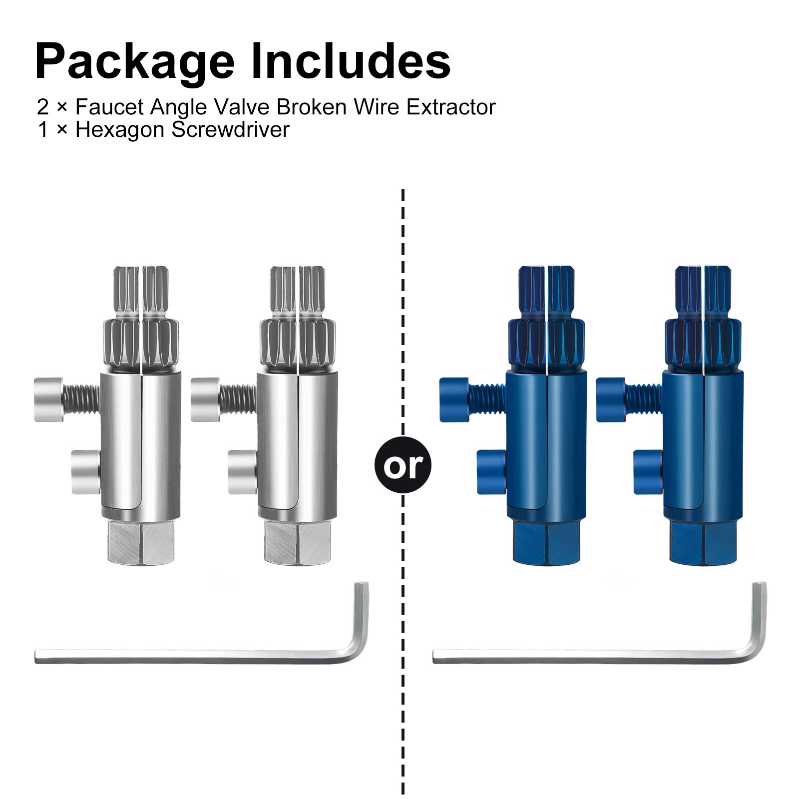 Broken Water Pipe Thread Extractor Tool 1/2″ 3/4″ 1″ Faucet Valve Screw Remover