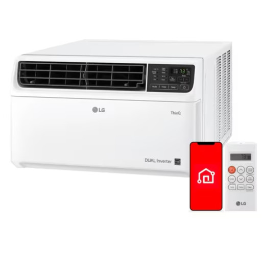 LG 8,000 BTU 350 sq. ft. Dual Inverter Window Smart Air Conditioner