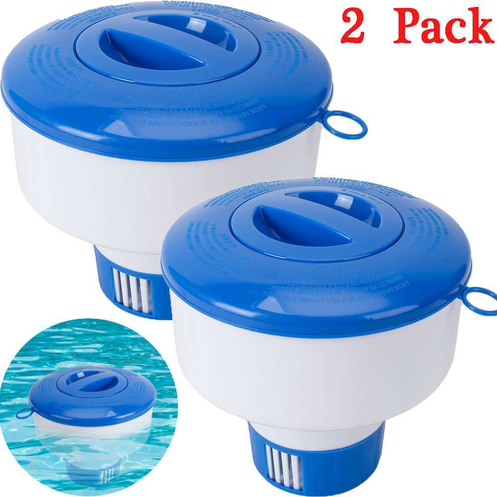 Floating Chlorine 3″ Tablet Swimming Pool Chemical 7″ Dispenser Collapsible Tank