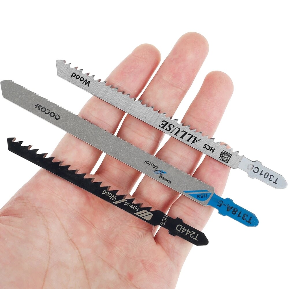 48PCS Assorted T-Shank Jigsaw Blades Kit Metal Plastic Wood Jig Saw Cutter Kit