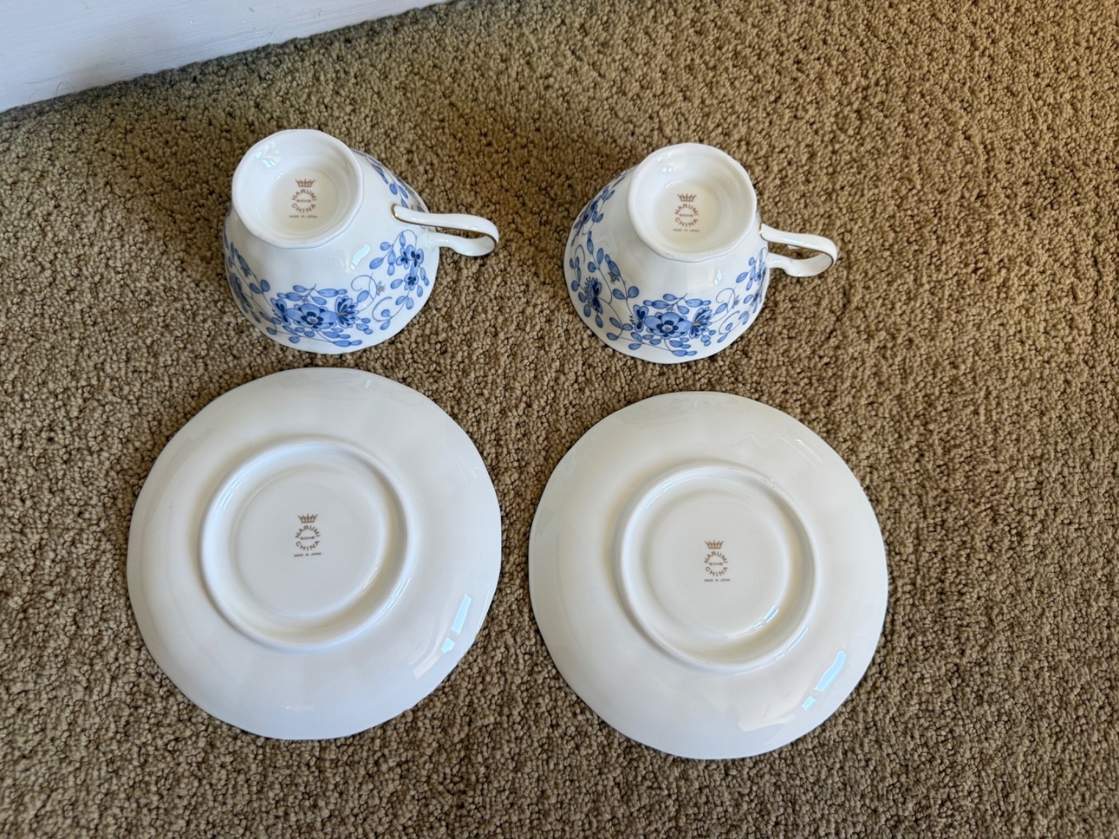 Set of 2 NARUMI Japan Milano Tea Cup & Saucer Sets/Bone China – ships from USA
