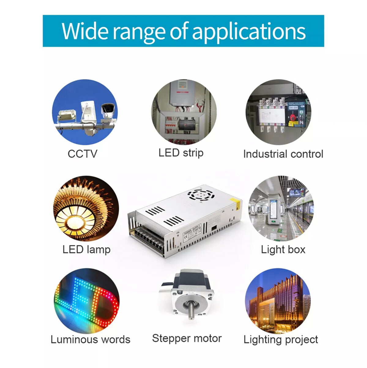 AC 110V TO DC 24V 1A 10A 20A 50A Switch Power Supply Transformer Driver Adapter