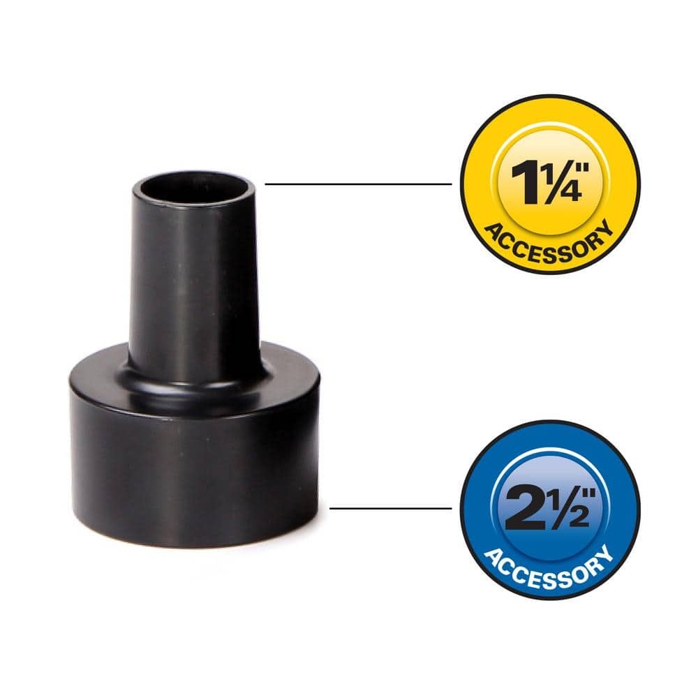 1-1/4 In. and 2-1/2 In. VT2532 Spiral Flexible Crevice Tool Accessory Shop Vacuu